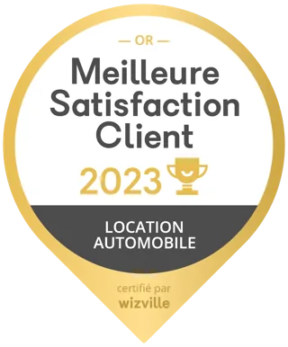 Trophée Meilleure satisfaction client 2023, catégorie location automobile